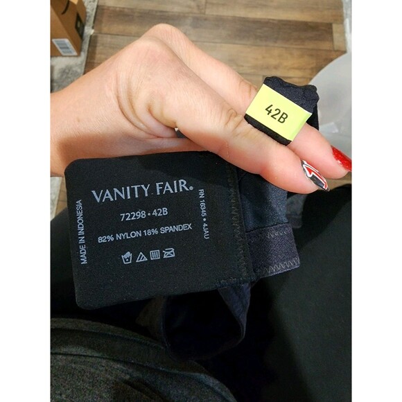 Vanity Fair Body Shine Full Coverage Wirefree T-Shirt Bra Soft 72298 Black 42B - Picture 8 of 8